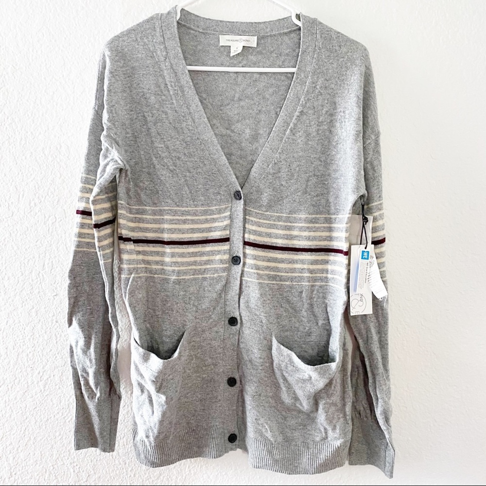 (NWT) Treasure & Bond | Athletic Stripe Cardigan